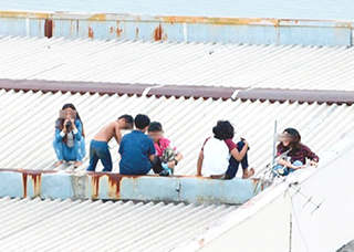 Nabbed getting high on roof-top